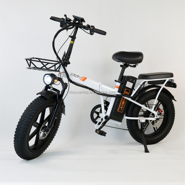 DISIYUAN Foldable Electric Bicycle 500W 48V12Ah Lithium Battery 20'' Fat Tire Ebike Folding Electric Mountain Bike