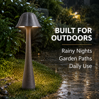 Lampe de jardin anti-UV en forme de fleur à six pétales, protégée contre les chocs électriques, pour restaurant, café, terrasse, espaces extérieurs, lumière d'ambiance