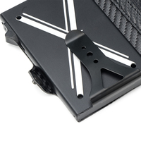 CASEKEY dompet minimalis pria, kblocking kartu kredit pemblokir RFID, logam aluminium serat karbon tipis