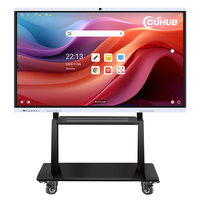 CUHUB papan sentuh interaktif, papan pintar Digital layar sentuh 65 75 86 100 110 inci, layar datar
