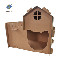 Maison de chat en carton Recyclable assemblée DIY, maison de chat intérieure