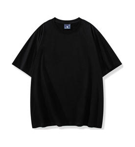 T-shirt da uomo con logo personalizzato taglie forti in cotone 200gsm camicie a maniche corte per uomo Unisex da famiglia - Product Image 4