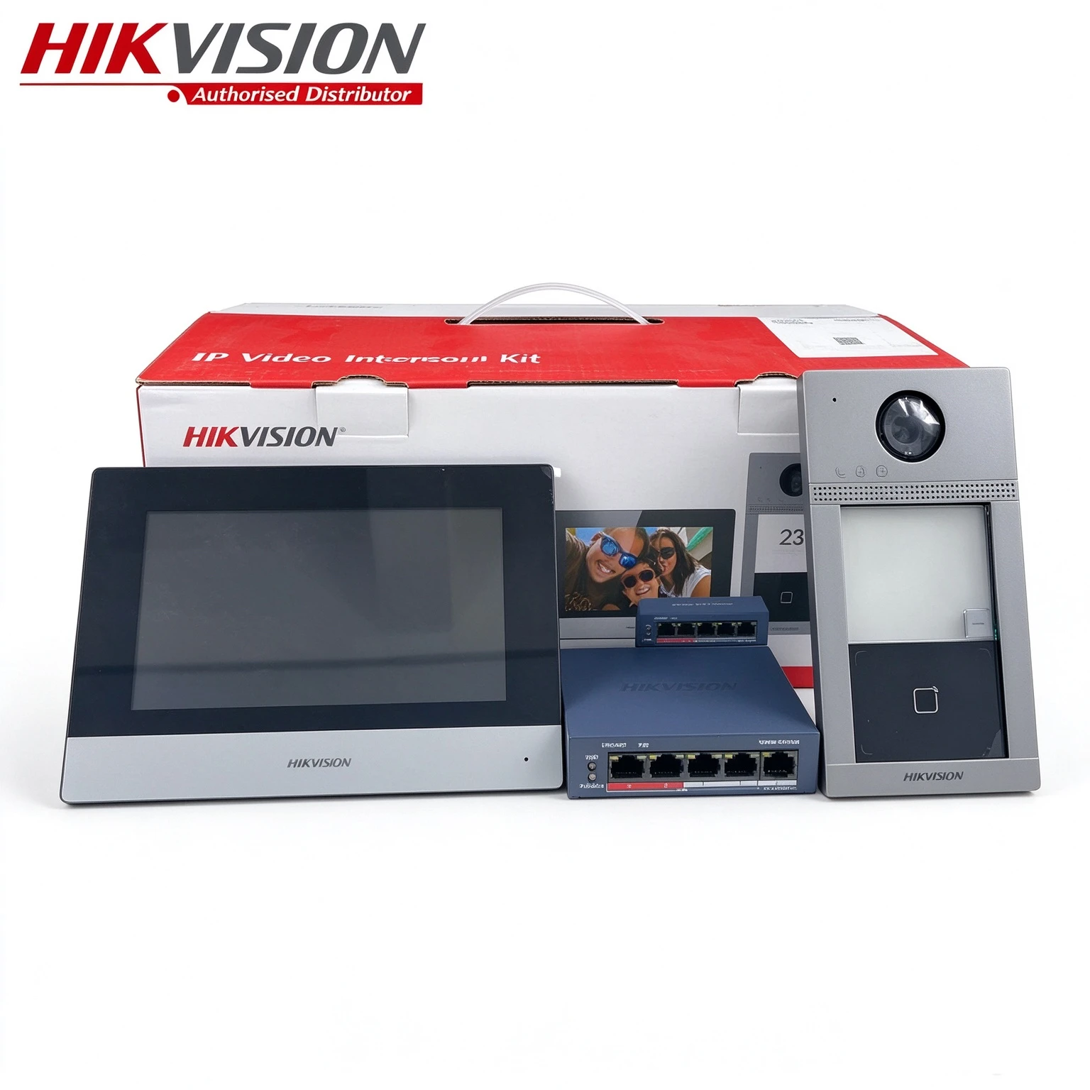 Hikvision DS-KIS604-S IP Video Intercom Kit Video Web Remote Configuration Echo Cancellation Home Villa Smart Video Door Phone · image 1