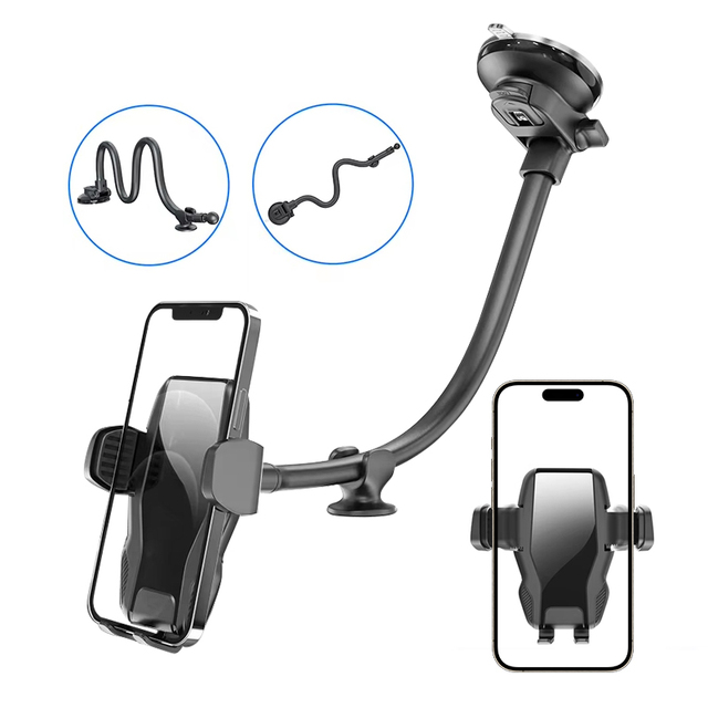 OEM Cup Windshield Dashboard 360 Degree Firm Clamp Long Arm Vacuum Suction Phone Holder Vehicle View Vacuum Suction Phone Holder