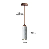 Nouveau Droplight suspendu en marbre noir blanc naturel pour îlot de cuisine Table à manger Restaurant Bar chambre chevet alimenté par courant alternatif