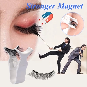 Ensemble de faux cils magnétiques avec applicateur, miroir et étui, sans colle, réutilisable, kit de maquillage pour les cils pour la beauté quotidienne - Product Image 4