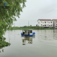 Petit bateau flottant pour la récolte des algues aquatiques, tondeuse à algues pour l'entretien des étangs et des canaux
