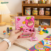 Vente en gros de chewing-gum à la fraise 3D, emballage personnalisé OEM, chewing-gum aux fruits, bonbons en vrac pour la vente au détail et la distribution