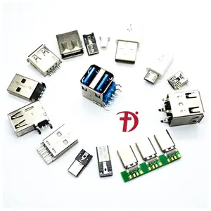 Wholesale High Quality Micro Mini USB 3.0 2.0 A B Type-C Male Female Port 5 Pin Phone Charging Connector