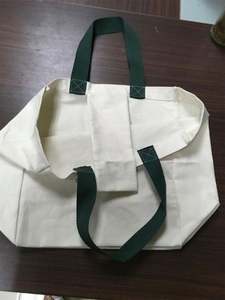 Bolso Tote de algodón blanco reutilizable de alta calidad con cremallera dentro del bolso - Product Image 4