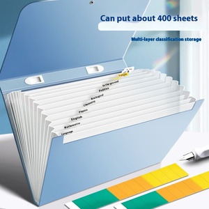 A4 nhựa di động tập tin lưu trữ hộp nhiều lớp Organ thư mục cho học sinh tiểu học cho cuốn sách và tài liệu tổ chức - Product Image 5