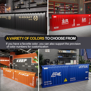 Bán buôn nóng bán tùy chỉnh kích thước màu kim loại bảng thanh container phong cách công nghiệp steampunk quầy <span class=keywords><strong>bar</strong></span> - Product Image 4