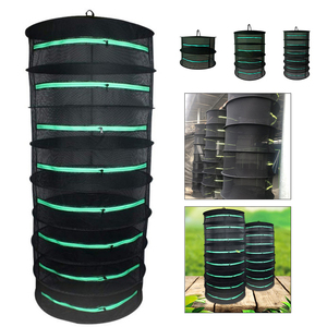 Resistente a 2 strati pieghevole in rete appeso cestello essiccatore a rete traspirante per erbe stendino per un comodo riporre l'abbigliamento - Product Image 1