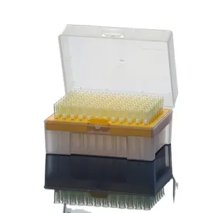 Sorfa Laboratory Supplies Disposable Plastic 10ul Yellow Sterile Filter Racked Pipette Tips With Filter