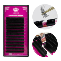 Abonnie j B C Cc D Curl 0.02 0.03 0.05 0.07 Extensions de cils individuels Soft Silk Dark Fluffy Full Matte Lash Extensions