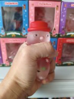 Jouet Squishy Bonhomme de Neige de Noël en Maltose, Anti-stress à Remontée Lente, Jouet Sensoriel Fidget, Jouet à Presser Doux en TPR Gelée