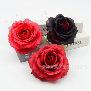 ดอกกุหลาบจำลอง Dongchen Crafts ขนาด 10 ซม. ฐานผ้าไหม สำหรับตกแต่งงานแต่งงาน ของประดับตกแต่งโต๊ะ ถ่ายรูปประกอบฉาก - Product Image 3