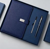 Articles promotionnels, carnet A5 en cuir, journal personnalisé, agenda de bureau, coffret cadeau d'entreprise avec stylo
