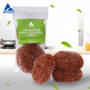 แผ่นขัดล้างอามิโก้ คอปเปอร์ไนซ์ เมช 2 ชิ้น สำหรับทำความสะอาดครัว ทนทาน - Product Image 1