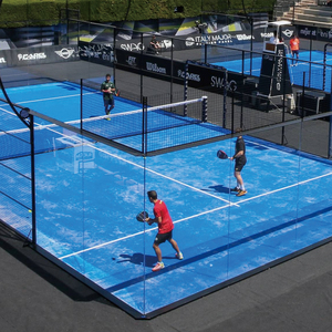Venta de Fábrica, Nueva Pista de Pádel Deportiva para Exteriores, Cristal de 12 mm, 10*20 m, Pista de Pádel Panorámica - Product Image 2