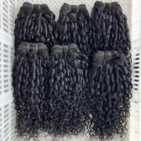 Extensions de Cheveux Humains Vierges Bouclés Kinky Curly Vietnamiens, Double Trame, 100% Bruts, Cuticules Alignées, Haute Qualité