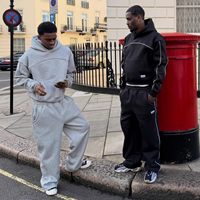 Ensemble de survêtement streetwear pour homme, coupe oversize, 400 GSM, comprenant un sweat à capuche ample personnalisé et un pantalon de survêtement baggy à jambes larges, tenue 2 pièces
