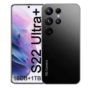 새로운 원래 Celulares S22 울트라 5g 전화 7.3 인치 16gb + 1tb 안드로이드 스마트 폰 안드로이드 12.0 휴대 전화