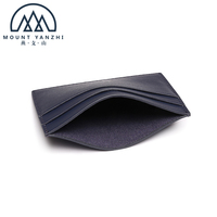 Porte-cartes RFID en cuir véritable de luxe Mount Yanzhi, logo personnalisé, étui pour cartes de crédit et d'identité, cadeau d'affaires