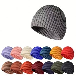 Manufacturer Custom Logo Embroidery Beanie Waffle Beanies Thick Warm Casual Ski Winter <b>Hats</b> Soft Winter <b>Hat</b> Knitted - Product Image 1