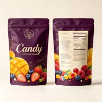 Sachet Doypack Personnalisé Imprimé pour Bonbons 14g 20g 50g, Sachet Zip de Qualité Alimentaire pour Emballage de Bonbons Gélifiés, Oursons Gommeux, Chocolats et Confiseries
