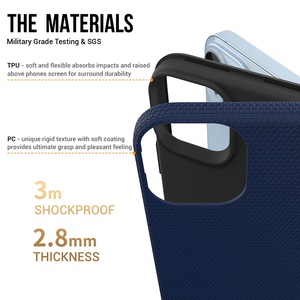 2 trong 1 <span class=keywords><strong>Defender</strong></span> tam giác sang trọng mô hình mềm TPU shock-proof trường hợp điện thoại PC Cover quay lại trường hợp đối với iPhone 14 14 + 13 12 - Product Image 3