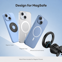 Support magnétique de téléphone pour voiture, fixation sur grille d'aération, N52, rotation à 360°, flexible, emballage personnalisé, vente en gros, directement de l'usine, OEM ODM