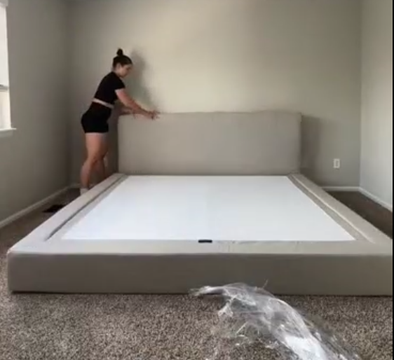 2023 новейший дизайн, минималистичный стиль, обивка постельного белья, пенопластовая оправа и льняное полотно, пенопластовое изголовье