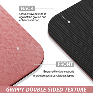 Estera de Yoga de alta calidad de 6mm de espesor TPE estera de yoga logotipo personalizado antideslizante y venta al por mayor de fábrica - Product Image 5