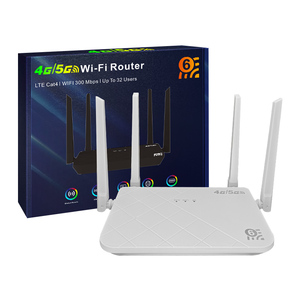 <span class=keywords><strong>Routeur</strong></span> mobile haut débit domestique WiFi6 amélioré avec <span class=keywords><strong>4G</strong></span> LTE 300 Mbps, pare-feu, fonction QoS, blanc - Nouveau produit électronique - Product Image 2