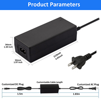 Adaptateur d'alimentation multifonction pour ordinateur portable OEM d'usine 65W Alimentation pour ordinateur portable Chargeur réglable universel 12-24V