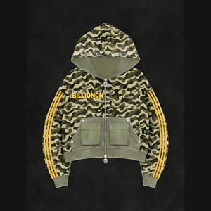 Custom Manufacturer's Heavyweight <b>Thermal</b> <b>Men's</b> Two-Piece Jogger Suit Crop Hoodie Flared Pants Autumn Casual Quick Dry - Product Image 1