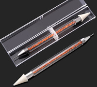 1 jeu de stylos de cire pour ongles, crayon d'art, design, strass, picker, en cristal, produits professionnels de salon de manucure