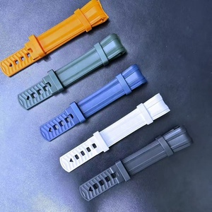 Bracelet de montre en silicone coloré, bracelet de remplacement en caoutchouc souple, réglable, style sport, accessoires de montre - Product Image 1