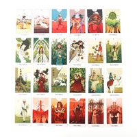 Boîte en plastique prête à l'expédition, carte cadeau en papier, nombreux motifs, vente en gros, jeu de 78 cartes, guide, surface imperméable, logo et motifs personnalisés