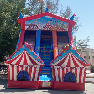 Tobogán inflable de payaso de doble cara, castillo inflable de payaso para fiestas y eventos al aire libre. - Product Image 3