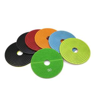 4 Zoll 5 Zoll 7 Zoll Schleifwerkzeuge nasses trockenes Diamant-Polierpads für Granit-Quarz-Beton-Marmor-Stein-Schreibtischpolierung - Product Image 2