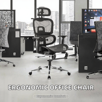 Chaise de conférence exécutive traditionnelle, chaise de bureau ergonomique en maille avec fonctions réglables