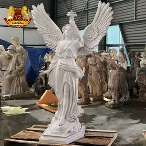 Harga pabrik patung malaikat bersayap serat kaca ukuran hidup patung malaikat resin untuk dijual