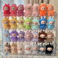 Оптовая продажа: 100% Оригинальные плюшевые игрушки Labubu Mini V3 The Monsters Big Into Energy Vinyl Plush Macarom Have a Seat Blind Box