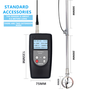 FM-100V5 (0,01-5,00 M/s) Instrument portable de mesure de la vitesse du débit pour l'eau, personnalisable OEM, précision de 1,5 %, garantie de 3 ans - Product Image 1