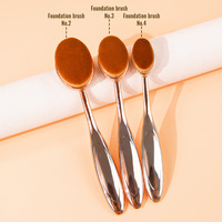 Rose Gold Flat Face Foundation Rambut Sintetis Plastik Salon Kecantikan Foundation BB Cream Concealer Cair Jangan Dimakan