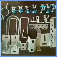 Ensemble complet d'accessoires de montage photovoltaïque galvanisés à chaud pour système de panneaux solaires, quincaillerie de fixation résistante à la corrosion