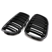 Grilles avant en plastique ABS aspect fibre de carbone pour BMW série 1 F20 2012-2014 accessoires de voiture pièces de carrosserie