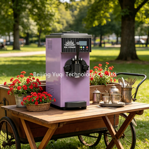 <span class=keywords><strong>Machine</strong></span> à <span class=keywords><strong>glace</strong></span> molle commerciale violette compacte pour petits cafés et stands mobiles – Se démarque dans les cafés, kiosques et marchés nocturnes - Product Image 3